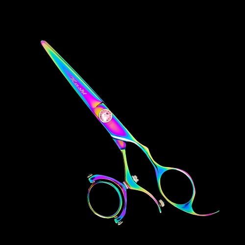 rainbow hair cutting scissors
