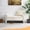 Cream, variant on Modern Teddy Bed End Bench with Arms and Storage, Upholstered Large Foot Rest Stool, Comfy Window Vanity Bench for Living Room, Bedroom, Dorm, Coffee Table, Orange