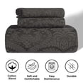 thumbnail image 4 of Superior 3 Piece Aspen Cotton Blend Charcoal Bedspread Set, King, 4 of 9