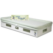 SafeSleep Breathable Crib Mattress, White Base, Sage Green Surface