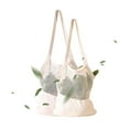 thumbnail image 1 of Mistaha Reusable Shopping Bags Cotton Mesh Splicing Totes Washable Grocery Bags Soft Recycle Eco Friendly, 1 of 8
