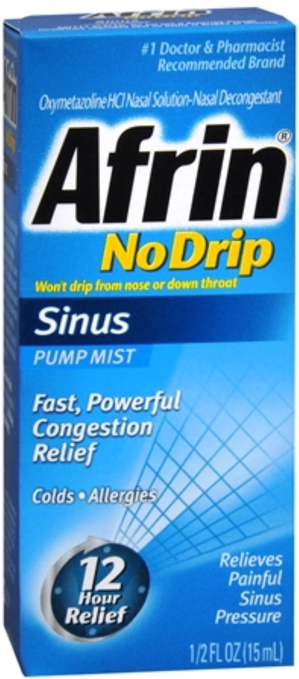 Afrin Nasal Spray No Drip Sinus 15 mL (Pack of 3)