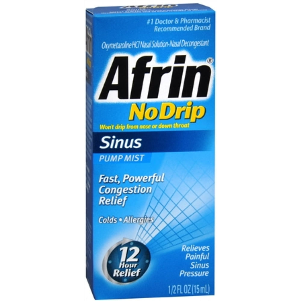 Afrin Nasal Spray No Drip Sinus 15 mL (Pack of 2)