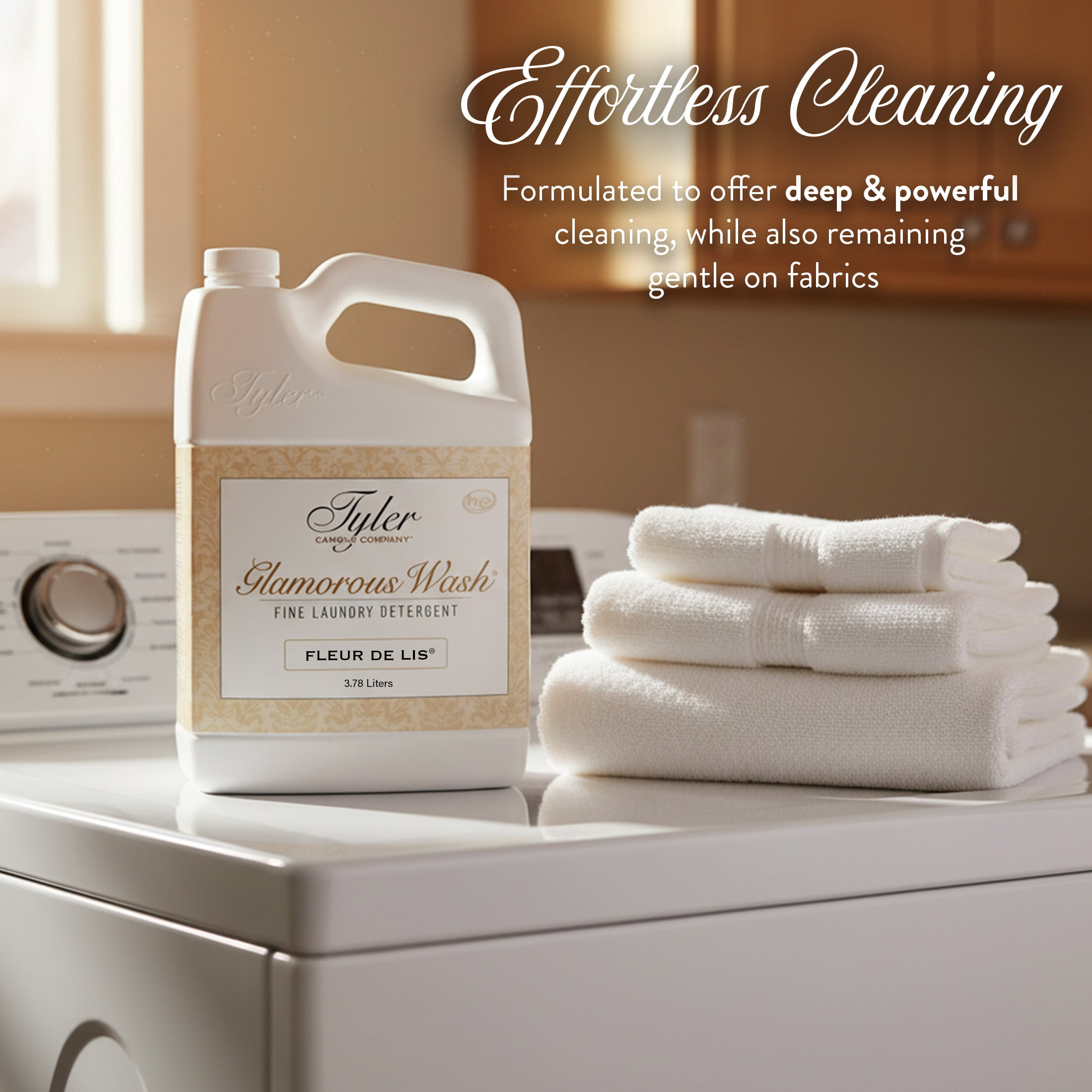 Tyler Candle Fleur De Lis Glamorous Wash Liquid Laundry Detergent, 48 Loads, 128 fl oz