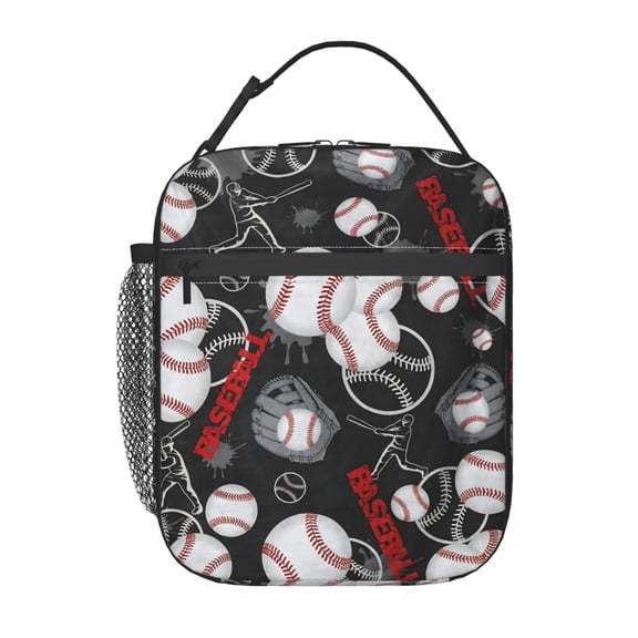 Baseball Lunch Bag Portable Thermal Lunch Box for Men and Women