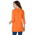 thumbnail image 2 of Woman Within Plus Size Perfect Three-Quarter Sleeve Crewneck Tunic, 2 of 6