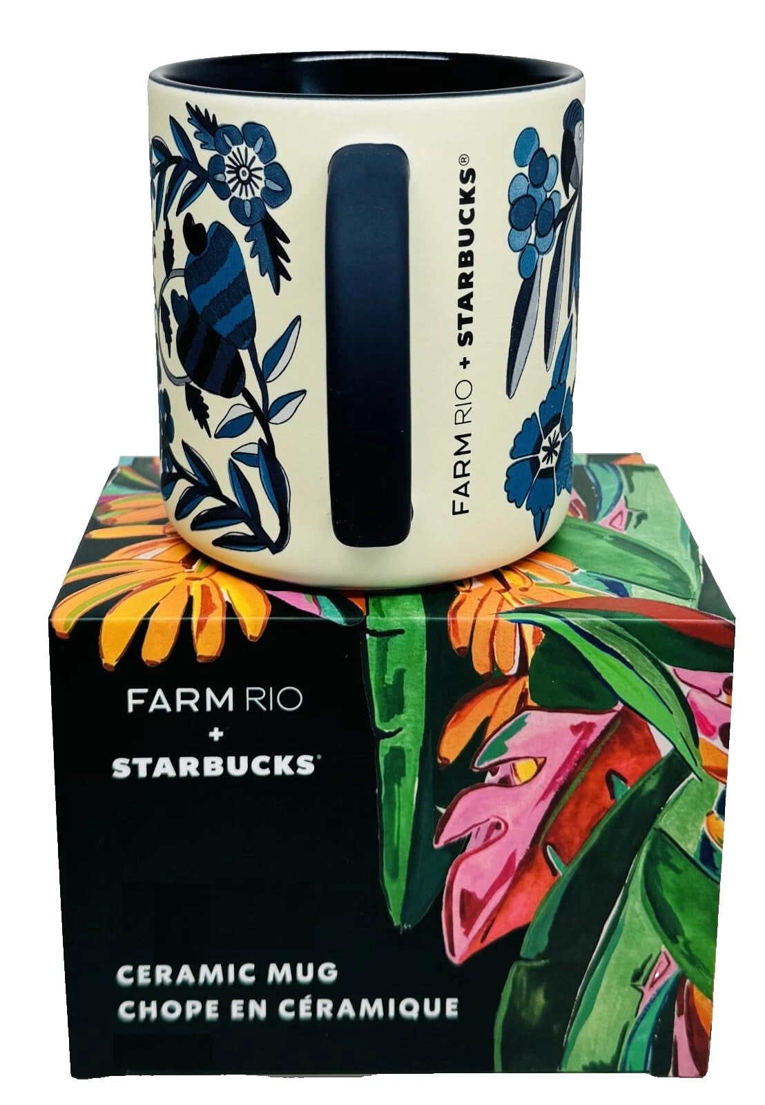 Starbucks x FARM Rio 2025 Lenço Azulejo Mug, 14 oz, Ceramic Coffee