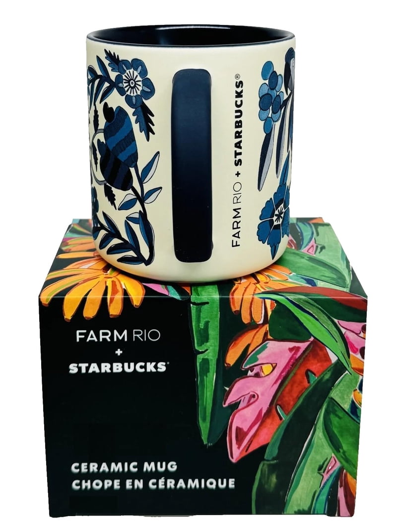 Starbucks x FARM Rio 2025 Lenço Azulejo Mug, 14 oz, Ceramic Coffee