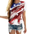 thumbnail image 1 of PENGXIANG T-Shirts d'Été Décontractés pour Femmes, Col à Manches Courtes, Tunique Ample, 1 of 4