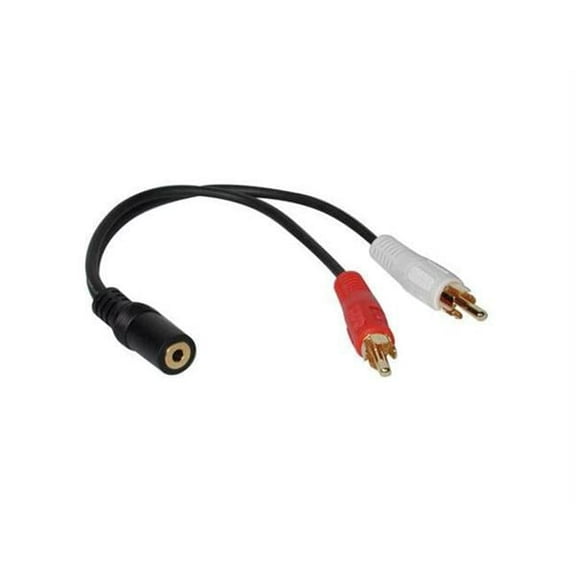 3.5Mm Stereo Female To 2 Rca Male Y Cbl