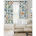 thumbnail image 3 of Blackout Curtains for Bedroom, Colorful Leaf Room Darkening Window Drapes for Living Room, Summer Botanical Pastoral Spring Thermal Insulated Grommet Curtains, 52x90 inch, 2 Panels, 3 of 9