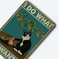 thumbnail image 6 of Funny Black Cat Decor Metal Tin Sign- I Do What I Want - Cute Cat Funny Metal Poster Wall Art Decor Sign for Bathroom, Garden, 12x8 Inches, 6 of 7