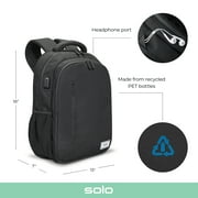 Solo New York Re Define Backpack, Black, Laptop Tote