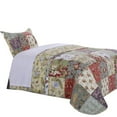 thumbnail image 1 of Benzara BM14949 Eiger Fabric Quilt Set with Jacobean Prints, Multi Color - Twin Size - 2 Piece, 1 of 1