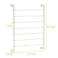 thumbnail image 5 of Gtouse 7 Tier Ribbon Storage Rack, Metal Wall Mounted Ribbon Organizer, Wire Spool Rack Organizer, White Scarf Rack, 5 of 12