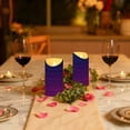 thumbnail image 6 of Iauyy Flameless Candles Battery Operated LED Pillar Candles with Remote and Timer, Wave-like Purple Set of 2 （S), 6 of 8