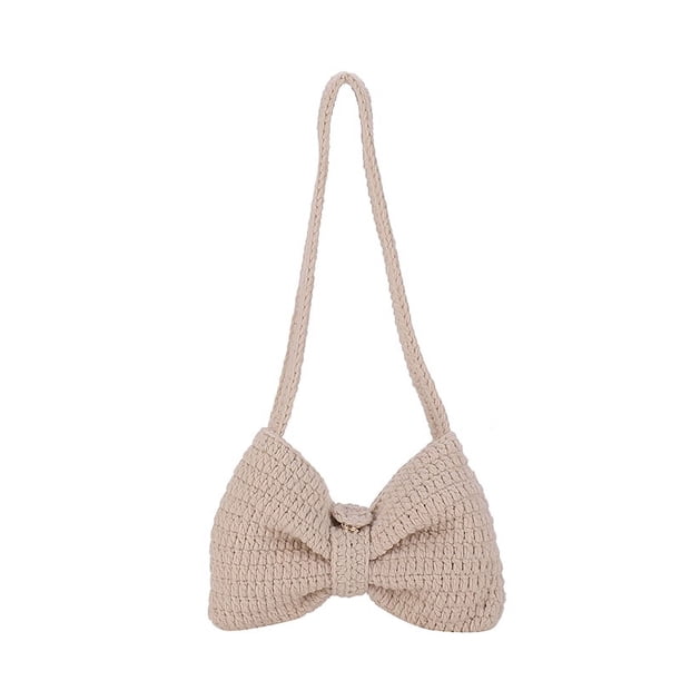 Bolso Cruzado Cuerpo Mujer Crochet en Forma Color Sólido