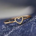 thumbnail image 5 of SPRING PARK Round Ring, Women Simple Hollowed-Out Heart Ring Valentine Propose Circlet Jewelry Gift, 5 of 7