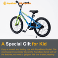 thumbnail image 5 of RoyalBaby Rocket 18 inch Bicycle with Kickstand, Unisex, Ages 7-9, Blue, 5 of 5