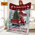 thumbnail image 3 of Teesdily | Customized Red Truck Christmas Blanket, All Roads Lead Home At, 3 of 8