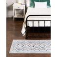 thumbnail image 3 of Rugs.com Charlotte Collection Rug – 8 Ft Runner Light Blue Low-Pile Rug Perfect For Hallways, Entryways, 3 of 8