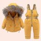 thumbnail image 2 of Chaqueta de plumón y pantalones de plumón 2 piezas, abrigo de invierno para niñas y niños con capucha, trajes de esquí para niños, 2 of 3