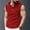 Red, variant on Men's Drawstring Hooded Tank Tops Textured Quarter Button Henley Sleeveless Gym Workout Muscle Shirts White
