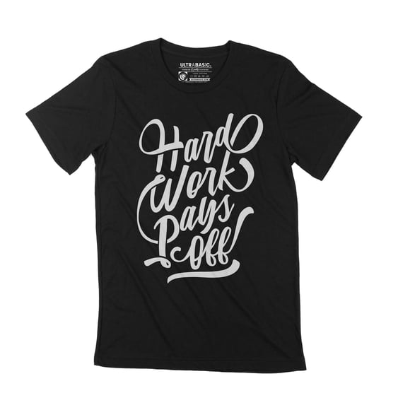 Men's Graphic T-Shirt Hard Work Pays Shirt Off Authentic Eco-Friendly Limited Edition Short Sleeve Tee-Shirt Vintage Birthday Gift Novelty