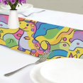 thumbnail image 4 of Yayeee Table Runner 90 inches Long Home Kitchen Dinning Party Decoration, Vibrant Dinosaur, 4 of 7