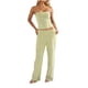thumbnail image 1 of Pantalones Conjunto Mujeres 2 Piezas Outfits Dressy Raya Impresa sin Mangas Tube Top, Bolsillos de Piernas Anchas, 1 of 7