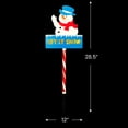 thumbnail image 6 of Northlight Lighted Snowman 'LET IT SNOW' Outdoor Christmas Lawn Stake Sign -28.5" - Clear Lights, 6 of 10