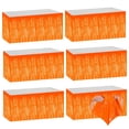 thumbnail image 1 of Mebiornt Paquete de 6 Faldones para Mesa con Flecos Metálicos Naranja Brillante 74x274 cm, 1 of 5
