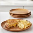 thumbnail image 2 of Woodard & Charles 11" Round Acacia Wood Serving Plates Set of 4, for Charcuterie, Sandwiches, & More, 2 of 6