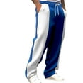 thumbnail image 4 of Elvqul Sweatpants for Men Straight Leg Blue Joggers Elastic Waisted with Pockets Mens Pants, 4 of 9