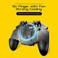 thumbnail image 2 of Controlador de juego móvil Ak77, controlador de juego Pubg Gamepad, con disparador de juego de 6 dedos, controlador de teléfono Gamepad con ventilador de refrigeración, Shoot Sensi, 2 of 2