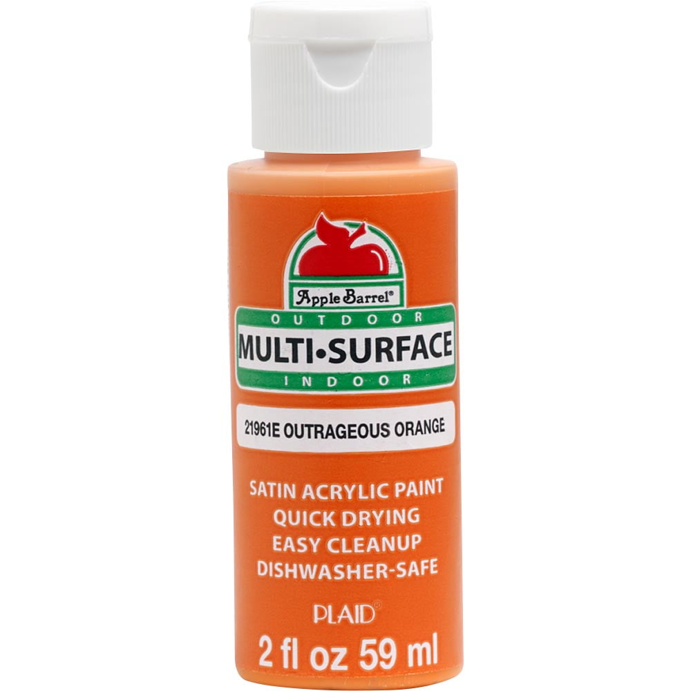 Apple Barrel 21961E Multisurface Craft Paint, Outrageous Orange, 2 fl