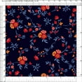 thumbnail image 2 of Challis Rayon Printed Fetching, Floral Woven Fabric, Soft Dress Material (CREAM/RED/GREY, ByYard), 2 of 3