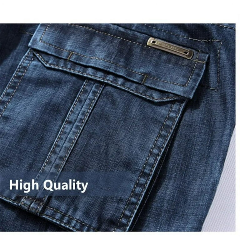 Cargo Jeans Men Big Size 29-40 42 Casual Military Multi-pocket 