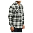 thumbnail image 3 of Yellow Rooster Men's Button Down Regular Fit Long Sleeve Plaid Flannel Casual Shirt Snow White/Black 4XL, 3 of 6
