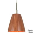thumbnail image 2 of Woodbridge Lighting Sorg 1-Light Bamboo Mini-Pendant in Metallic Bronze, 2 of 3