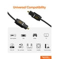 Short Optical Digital Audio Cable 6ft, CableCreation Thin Fiber Optic Toslink Cord, Slim Optical