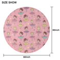 thumbnail image 6 of Ballet Princess Pattern Round Tablecloth 60"x60",Wrinkle Wipeable Table Cloth for Kitchen Dining Room Picnic Patio Party, 6 of 6