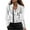 White#d, variant on Fmbrln Womens Elegant Draped Neck Blouse Long Sleeve Office Work Shirts Tops Fashion Print Dressy Party Blouse