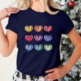 thumbnail image 4 of Short Sleeve Top Dgankt Women's Valentine's Day Short Sleeve T-Shirt Letter Printed Solid Color Tops Short Sleeve Round Neck Tops, 4 of 6
