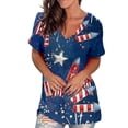 thumbnail image 1 of Birdeem T-Shirts à Col Rond pour Femmes, Manches Courtes, Blouse Ample, 1 of 1
