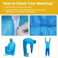 thumbnail image 2 of Raygard Disposable PP Coverall with Hood Suit Lightweight Elastic Cuffs, Zipper Front for Spray Painting Industrial(XXL, Lake Blue), 2 of 6