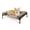 Beige Coffee, variant on Veehoo Cooling Elevated Dog Bed with Removable Three-Sided Bolster, 35 x 22" Large, Black