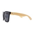 thumbnail image 3 of Eco Friendly Bamboo Wood Arm Large Horn Rim Hipster Sunglasses All Black, 3 of 4