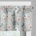 thumbnail image 3 of Ambesonne Nature Valance Pack of 2, Colorful Flowers Pattern, 54"X18", Pale Taupe Pale Pink, 3 of 5