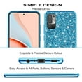 thumbnail image 6 of Compatible with Xiaomi Redmi Note 10 5G Case, Glitter Sparkly Redmi Note 10 5G Phone Case with Slim Silicone Shockproof Protective Bumper Cover for Cute Girls Women (Blue), 6 of 14